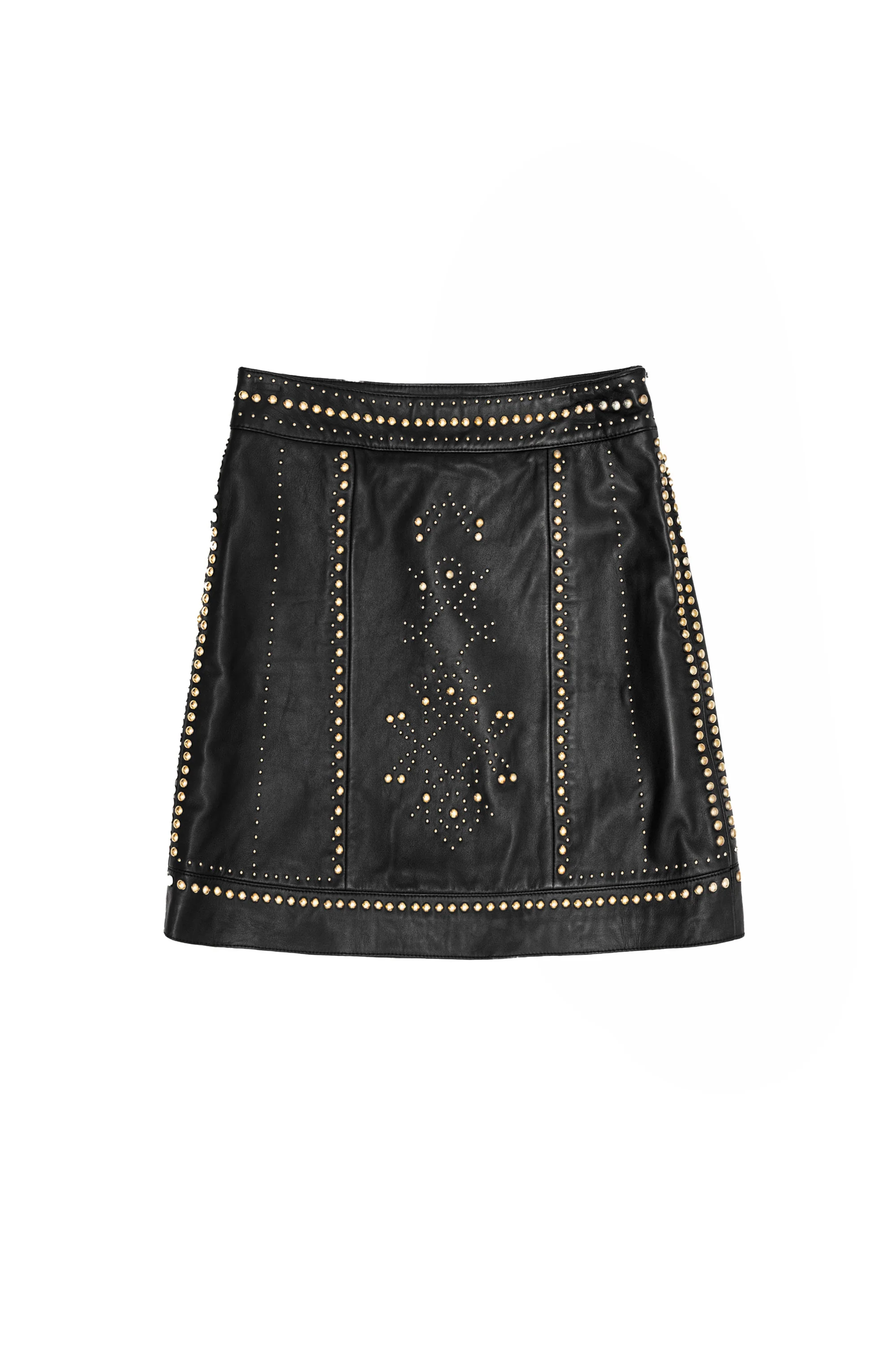 Fill - Jupe courte en cuir cloutée - Image 5