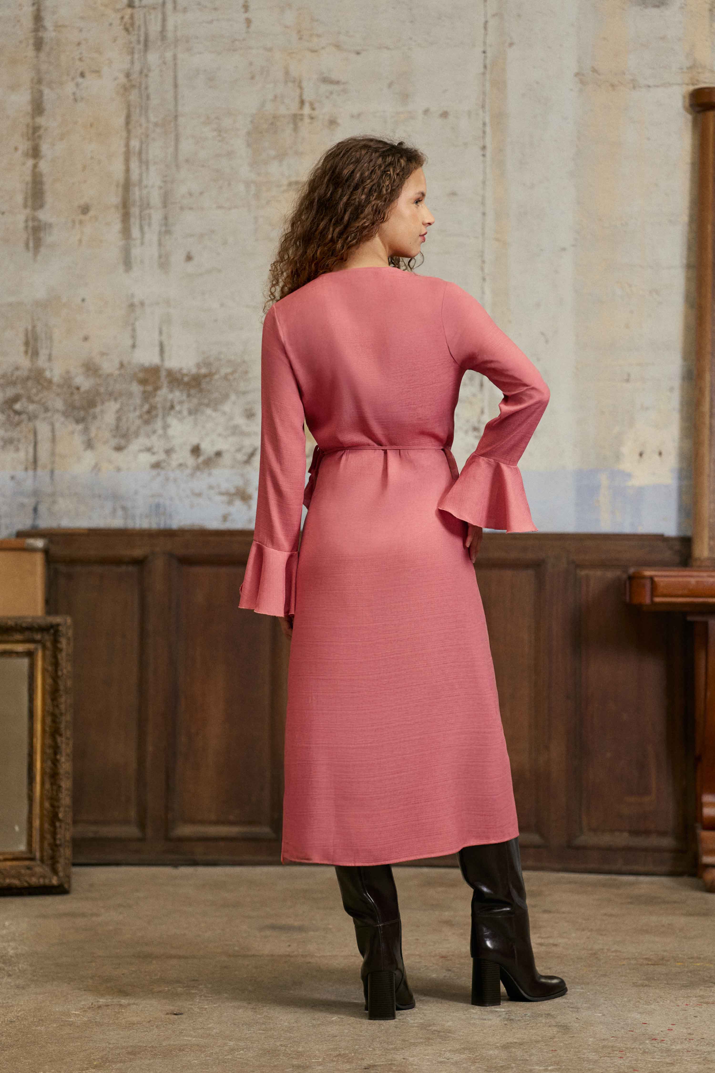 Rosae - Robe midi portefeuille - Image 4