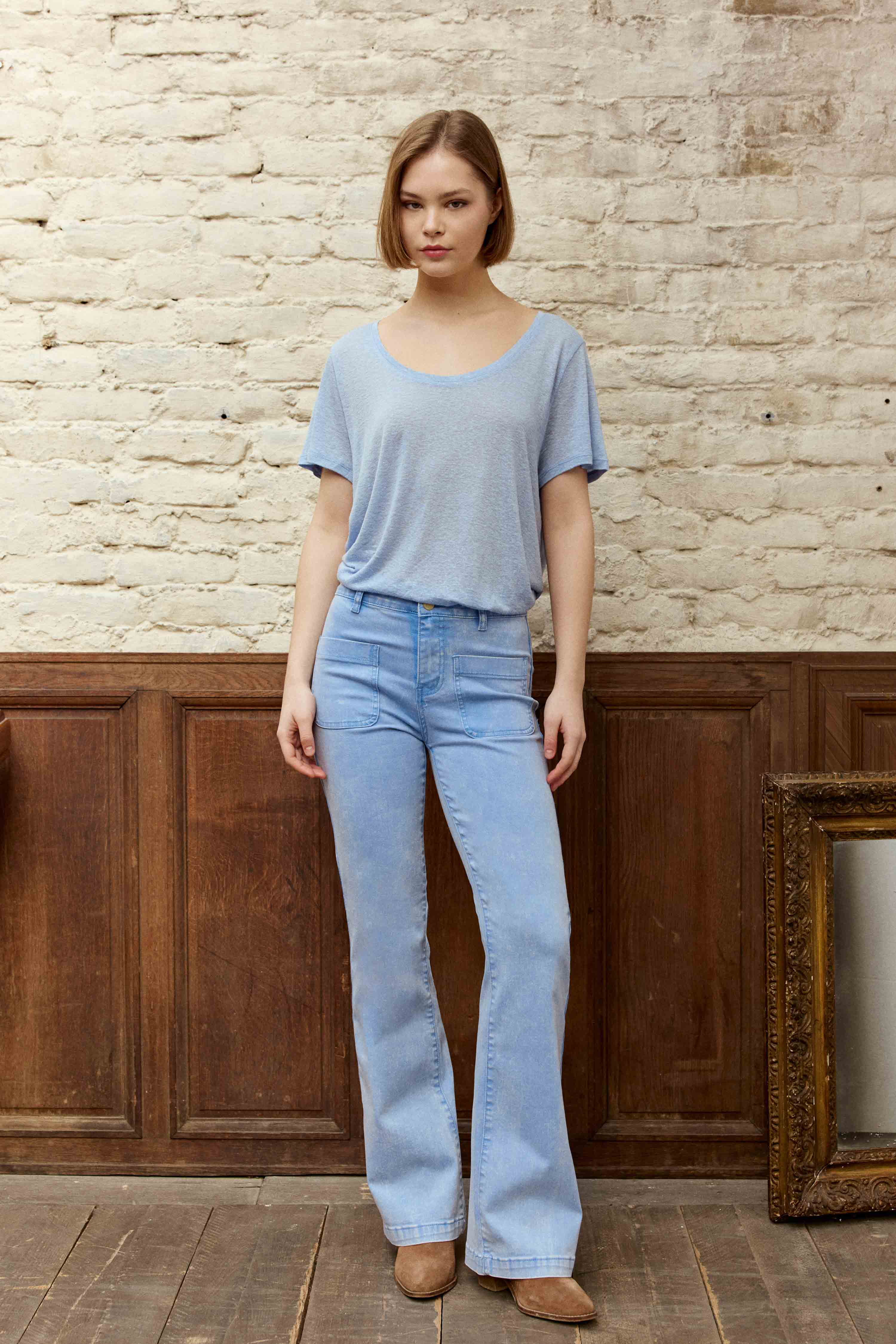 Tia - T-shirt bleu ciel - Image 2