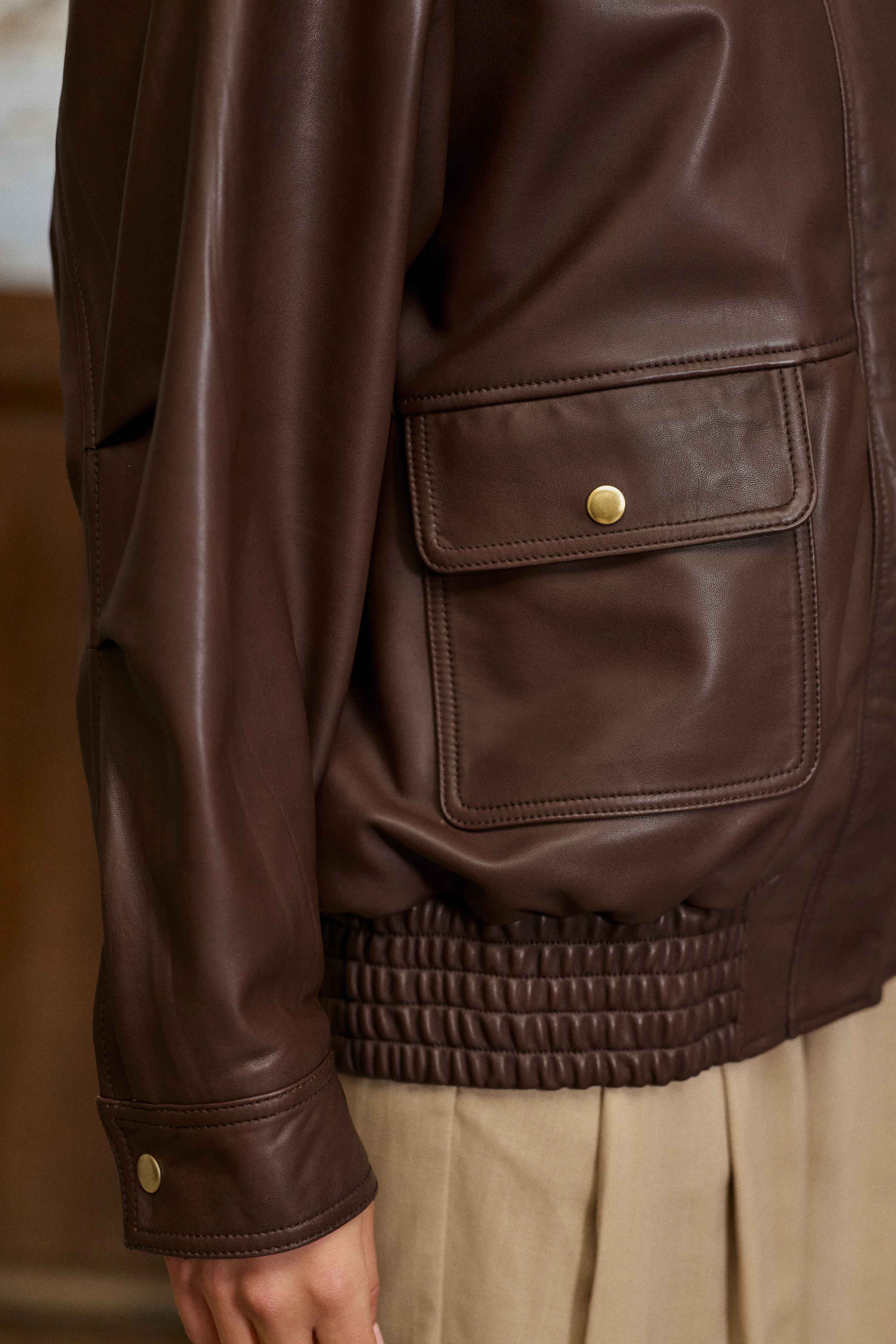 Floy - Veste en cuir oversize - Image 5